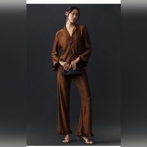 Waverles Shimmer Bow Pajama Top